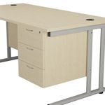 Jemini 3 Drw Fixed Ped Maple