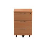 First 3 Drawer Mobile Pedestal Beech