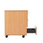First 3 Drawer Mobile Pedestal Beech