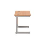 Jemini Single Rect Desk 800 Beech