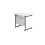 Jemini Single Rect Desk 800 White