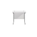 Jemini Single Rect Desk 800 White