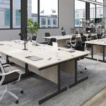 Jemini Single Rect Desk 800 Maple