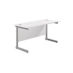 Jemini Rect Desk 1200 White/Silver