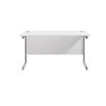 Jemini Rect Desk 1200 White/Silver