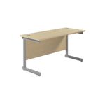 Jemini Rect Desk 1200 Maple/Silver