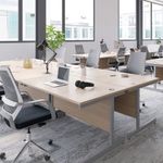 Jemini Single Rect Desk 1400 White