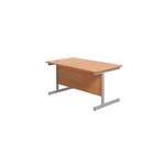 Jemini Rect Desk 1200 Beech/Silver