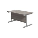 Jemini Rect Desk 1200 G/Oak/Silver