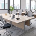 Jemini Rect Desk 1200 N/Oak/Silver