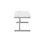 Jemini Rect Desk 1200 White/Silver