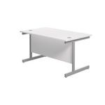 Jemini Rect Desk 1200 White/Silver