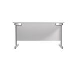 Jemini Rect Desk 1200 White/Silver