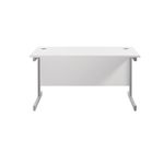 Jemini Rect Desk 1200 White/Silver