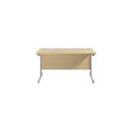 Jemini Rect Desk 1200 Maple/Silver