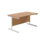 Jemini Rect Desk 1200 N/Oak/White