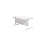 Jemini Single Rect Desk 1400 White
