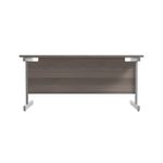 Jemini Single Rect Desk 1600 G/Oak