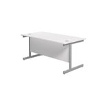 Jemini Single Rect Desk 1600 White