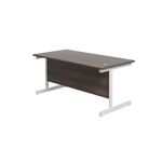 Jemini Single Rect Desk 1600 G/Oak