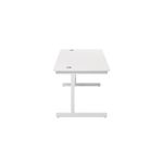 Jemini Single Rect Desk 1600 White