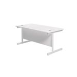 Jemini Single Rect Desk 1800 White