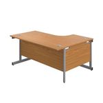 First Radial Lh Desk 1600 Noak/Slv