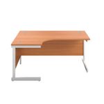 First Radial Lh Desk 1800 Bch/White