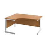 First Radial Lh Desk 1800 Noak/Wht