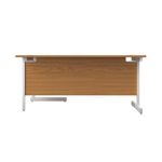 First Radial Rh Desk 1800 Noak/Wht