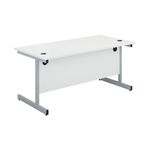 First Rect Desk 1400 White/Silver