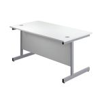 First Rect Desk 1800 White/Silver