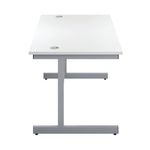 First Desk 3 Drw Ped 1600 White/Slv