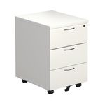 First Desk 3 Drw Ped 1600 White/Slv