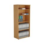 First 4 Shelf Wooden Bookcase Noak