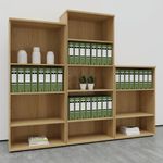 First 4 Shelf Wooden Bookcase Noak