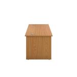 Jemini Rect Panel End Desk Nova Oak