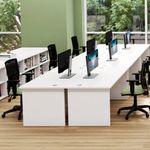Jemini Rect Panel End Desk G/Oak/Wht