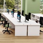 Jemini Rect Panel End Desk G/Oak/Wht