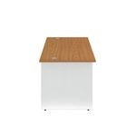 Jemini Rect Panel End Desk N/Oak/Wht
