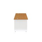 Jemini Rect Panel End Desk N/Oak/Wht
