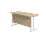 Jemini Rect Cant Desk 1200 Mple/Wht