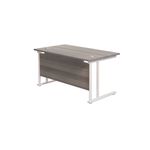Jemini Rect Cant Desk 1200 G/Oak/Wht