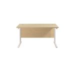 Jemini Rect Cant Desk 1200 Mple/Wht
