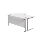 Jemini Rdl Rh Cantilever Desk White