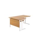 Jemini Rdl Lh Cantilever Desk N/Oak