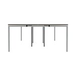 Jemini 6 Person Bench Desk G/Oak/Wht