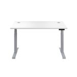 Jemini Sit/Stand Desk With Cable Wht