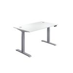 Jemini Sit/Stand Desk With Cable Wht