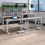 Jemini Sit/Stand Desk With Cable Wht